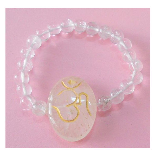 PULSERA CUARZO LETRA OM