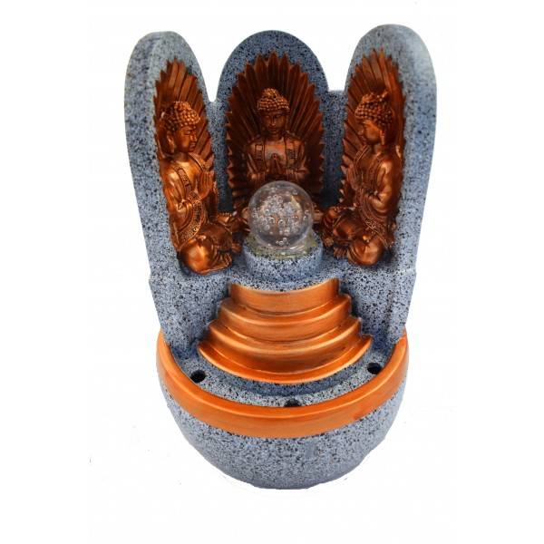 FUENTE BUDA THAI TEMPLO 3 BUDAS