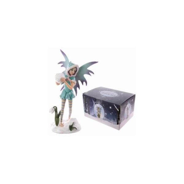 FIGURA HADA TURQUESA CON BOLA DE NIEVE