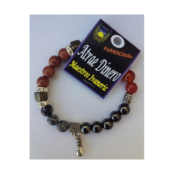 Pulsera Artesanal de Propósito Atrae Dinero