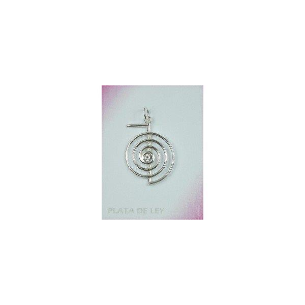 Colg. plata REIKI Cho Ku Rei blanco