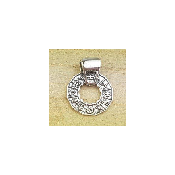 Colgante plata calendario azteca -22MM