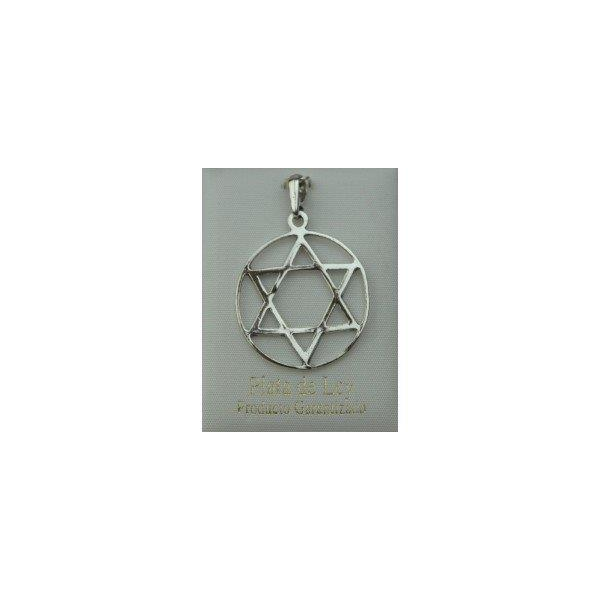 Colgante plata Estrella de David. Tamaño 23mm
