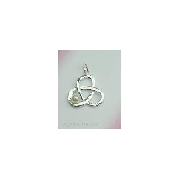 Colgante plata perla