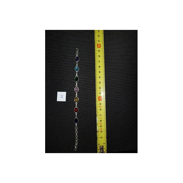 PULSERA PLATA CHAKRAS
