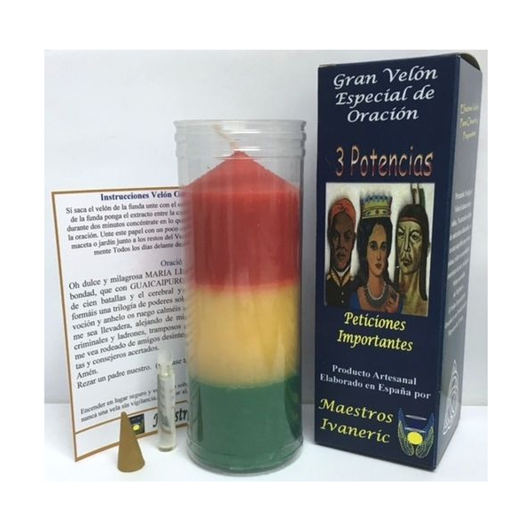 Velón Especial Potenciado Con Oración 3 Potencias