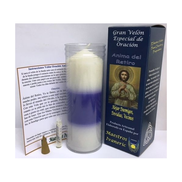 Velón Especial Potenciado Con Oración Anima del Retiro