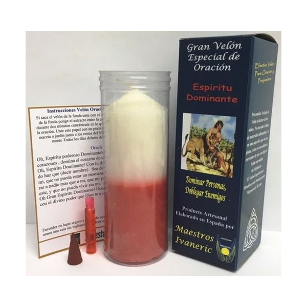 Velón Especial Potenciado Con Oración Espíritu Dominante