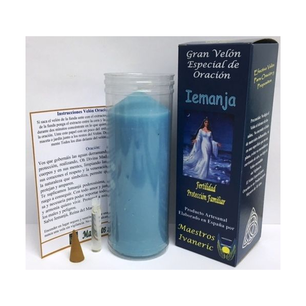 Velón Especial Potenciado Con Oración Iemanja