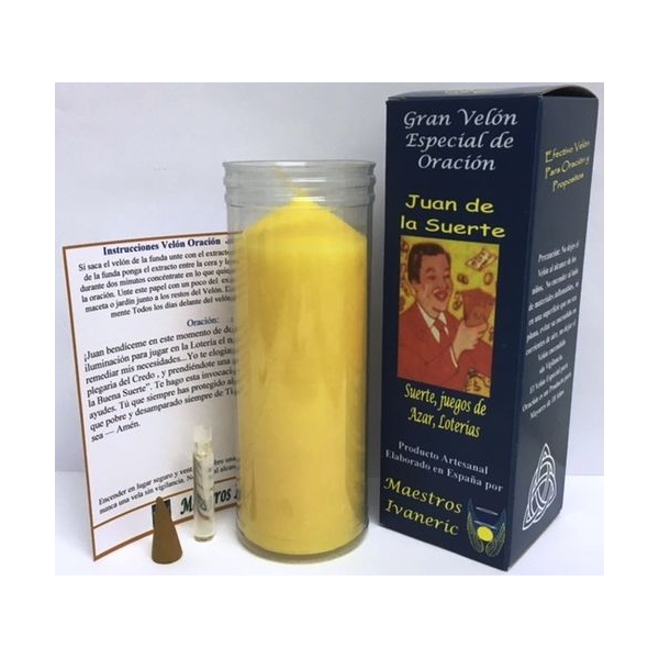 Velón Especial Potenciado Con Oración Juan de la Suerte