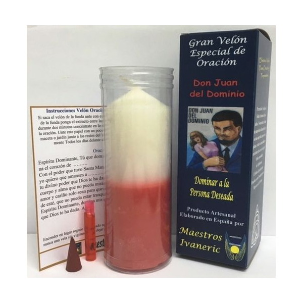 Velón Especial Potenciado Con Oración Juan del Dominio