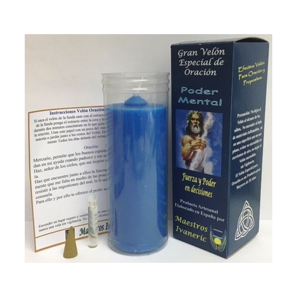 Velón Especial Potenciado Con Oración Poder Mental