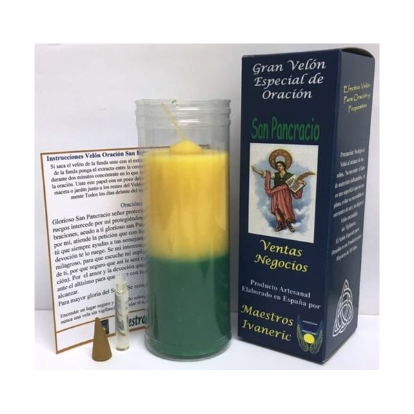 Velón Especial Potenciado Con Oración San Pancracio, Venta Negocios