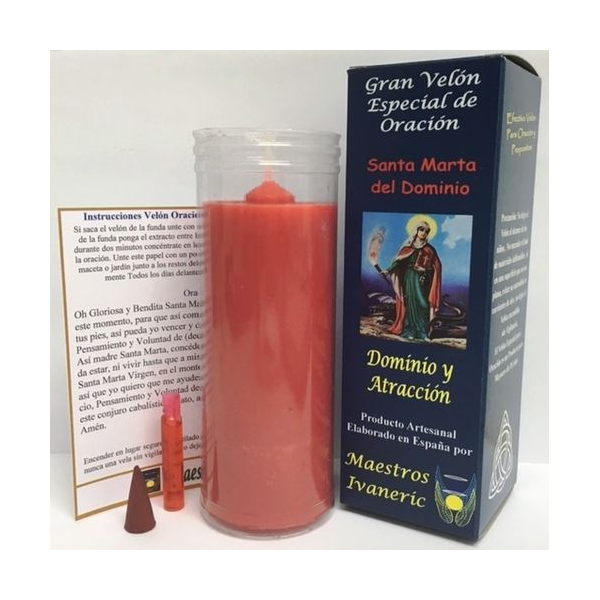 Velón Especial Potenciado Con Oración Santa Marta