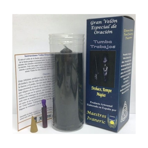Velón Especial Potenciado Con Oración Tumba Trabajos
