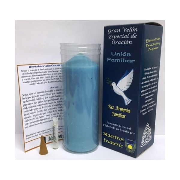 Velón Especial Potenciado Con Oración Unión Familiar