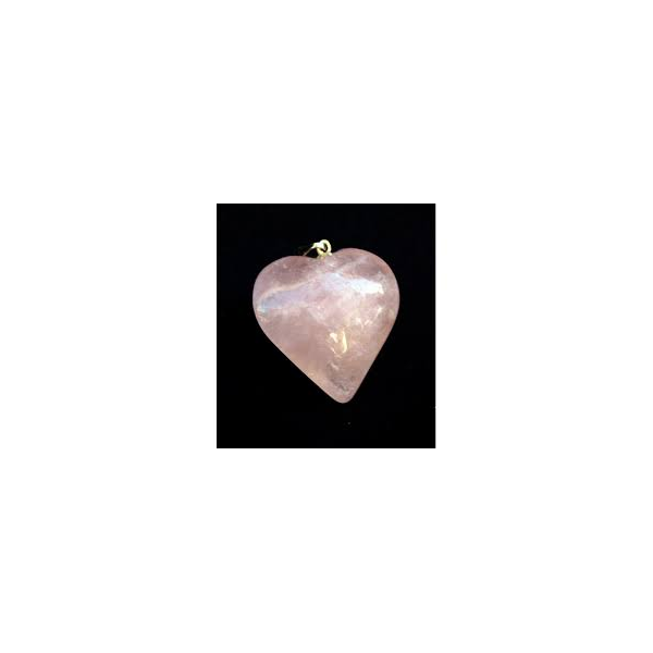 COLGANTE CORAZON CUARZO ROSA
