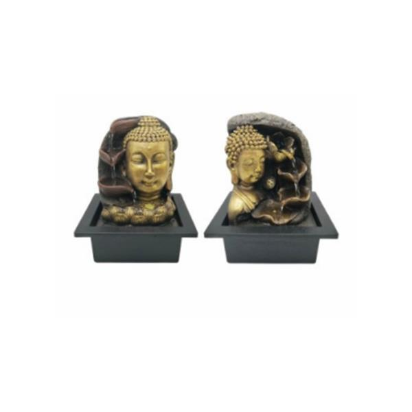 FUENTE ELECTRICA PARED SALTOS CARA BUDA 21 X 17.5 X 25 CM.